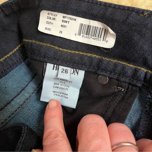 NEW Hudson Bootcut Petite Signature Midrise Dark Wash Denim Jeans Sz 26 NWT - Picture 11 of 15